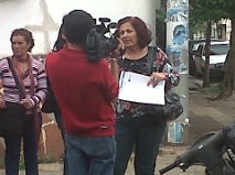 Soraya Koeter con la Prensa Local